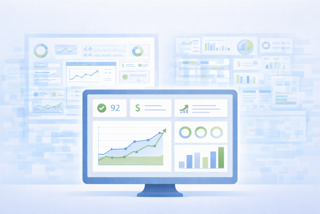 Illustration de la conception d’un tableau de bord efficace orienté pilotage et prise de décision
