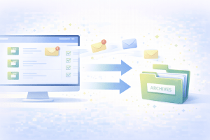Illustration de l’archivage des anciens emails pour appliquer la méthode Zéro Inbox