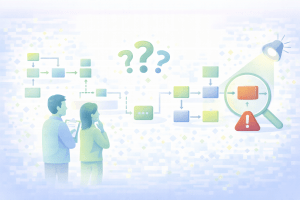 Illustration de l’identification des muda dans un processus de travail